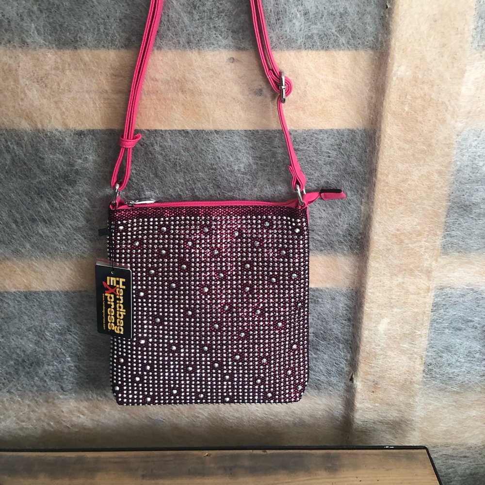 Sparkling Hot Pink Crossbody Bag